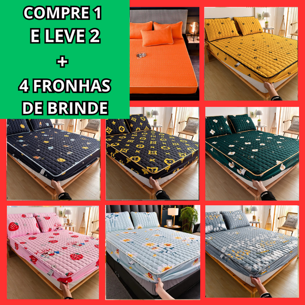 PROMOÇÃO DIA DAS MÃES: Capas Para Colchão Impermeáveis - Compre 1 Leve 2 mais 4 Fronhas